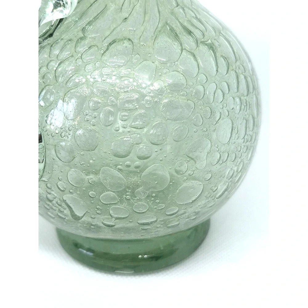 Ture Berglund Bubble Glass Jug 1940s Vase Handle Sweden Unmarked Skansens